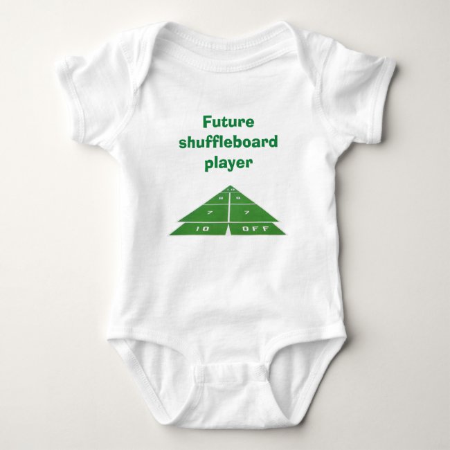 Cute Green Shuffleboard Baby Bodysuit
