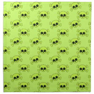 Cute Green Skulls Napkin