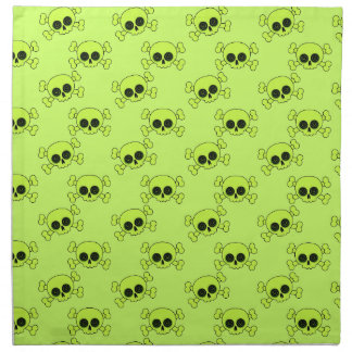 Cute Green Skulls Napkin