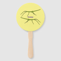 Cute green stick insects with happy faces cartoon
