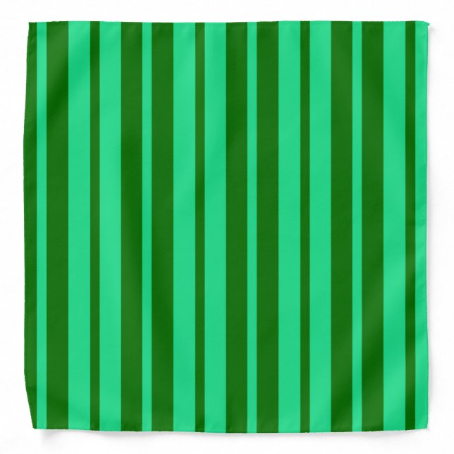 Cute Green Stylish Stripes Pattern Design  Bandana (Front)