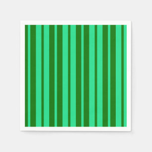 Cute Green Stylish Stripes Pattern Design Napkins