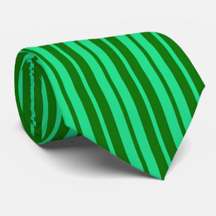 Cute Green Stylish Stripes Pattern Design  Neck Tie
