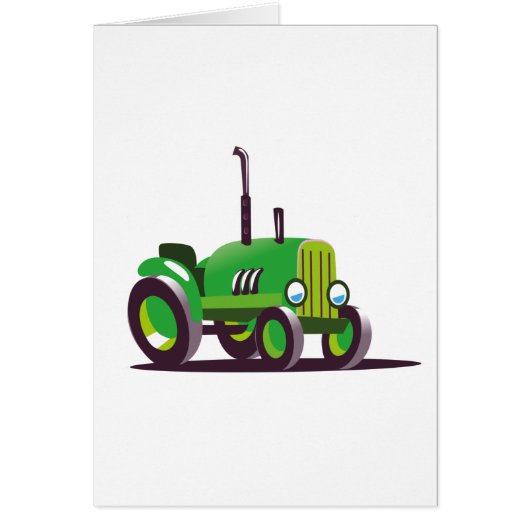 Cute Green Tractor Cards (Front)