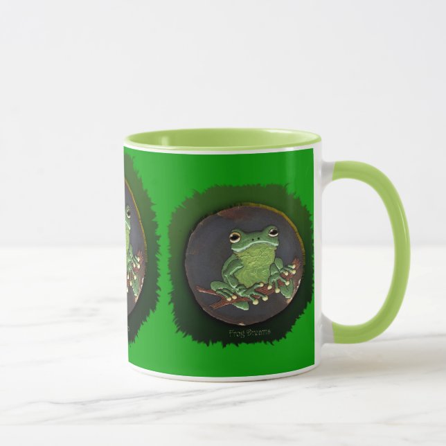 Cute Green Tree Frog Animal-lovers Gift Mug (Right)