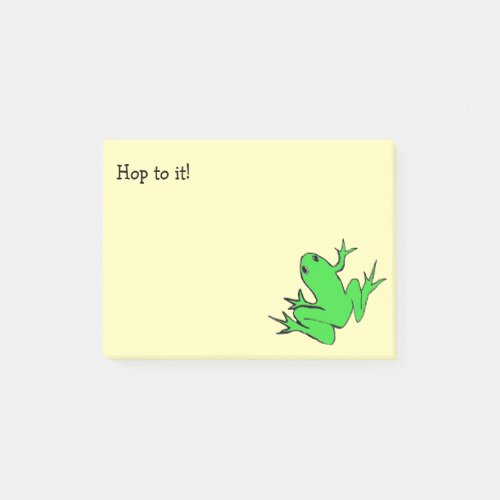 Cute Green Tree Frog Hop to it Post_it Notes