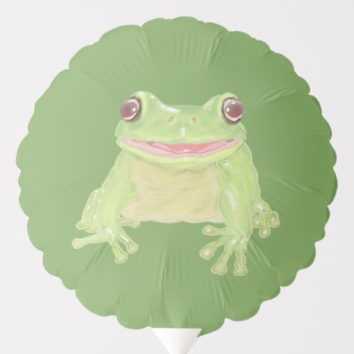 Cute Green Tree Frog _ image front pattern back Balloon