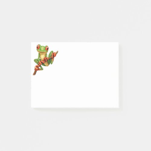 Cute Green Tree Frog on a Branch Post_it Notes