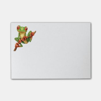 Cute Green Tree Frog On A Branch Post-it Notes by crazycreatures at Zazzle