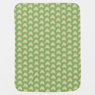 Cute Green Tree Frog - transp pattern. Baby Blanket