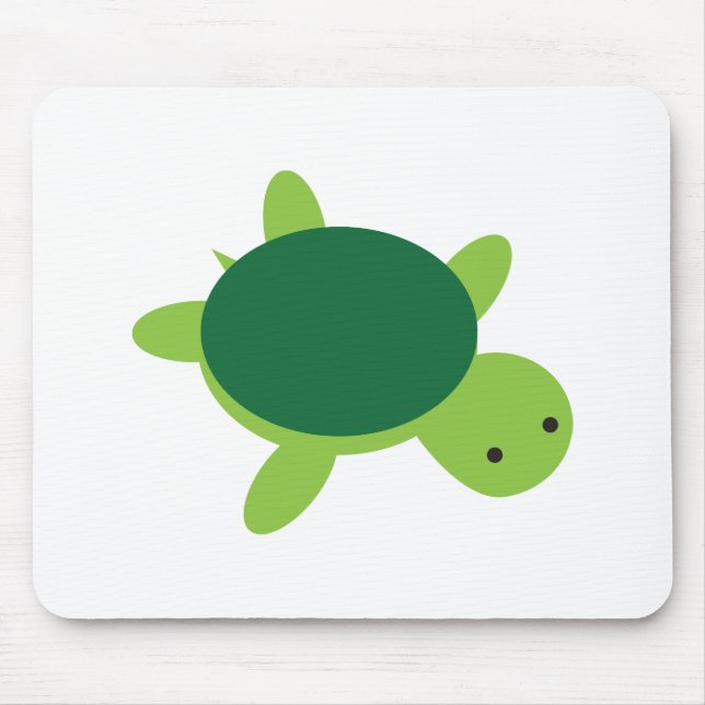 Cute Green Turtle Mouse Pad (Front)
