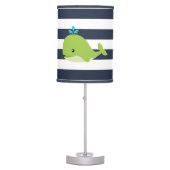 Cute Green Whale Nursery Table Lamp (Front)