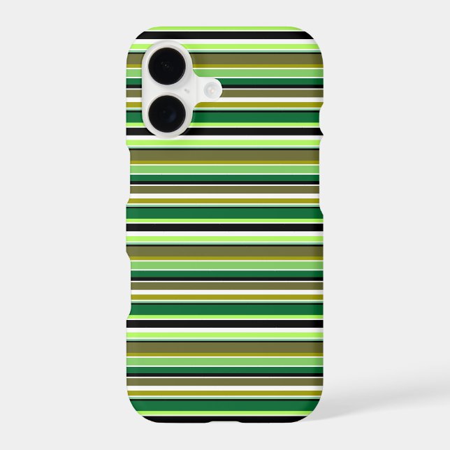 Cute green white stripes Case-Mate iPhone case (Back)