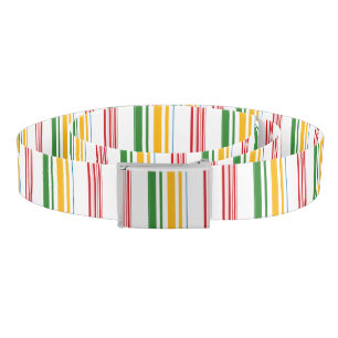 Cute green yellow stripes belt