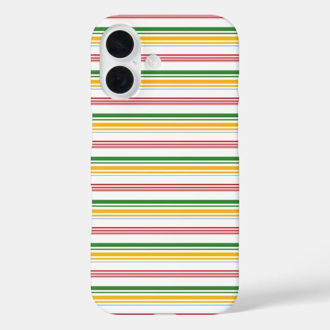Cute green yellow stripes Case-Mate iPhone case (Back)