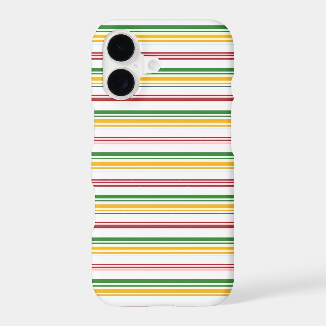 Cute green yellow stripes Case-Mate iPhone case (Back)