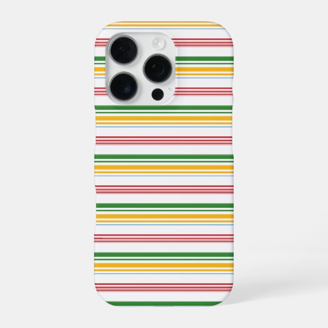 Cute green yellow stripes iPhone case (Back)