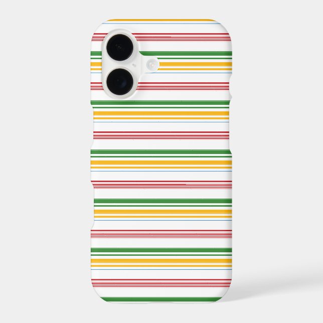 Cute green yellow stripes iPhone case (Back)