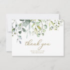 Cute Greenery Bridal Shower Thank You Card