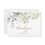 Cute Greenery Bridal Shower Thank You Card Cute Greenery Bridal Shower Thank You Card