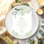 Cute Greenery Eucalyptus Bridal Shower Menu Invitation<br><div class="desc">Cute Greenery Eucalyptus Bridal Shower Menu Invitation</div>