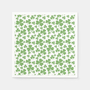 Cute Greenery Shamrock Pattern Napkins