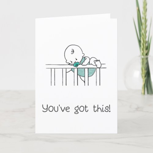 Cute greetings card baby good luck encouragement