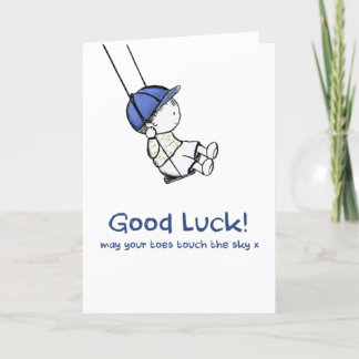 Cute greetings card good luck doodle illustration