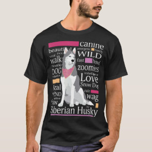 Cute Grey And White Colored Siberian Husky T-Shirt