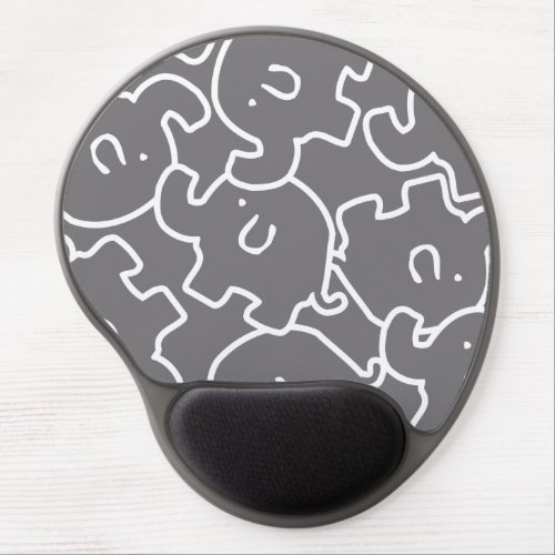 Cute Grey And White Elephants Kids  Mousepad