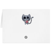 Cute Grey Cat and Donut Cards (Back Horizontal)