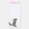 Cute grey chinchilla cartoon illustration