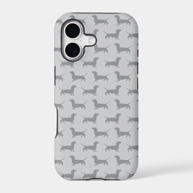 Cute Grey dachshund Dog Pattern iPhone 5 Case (Back)