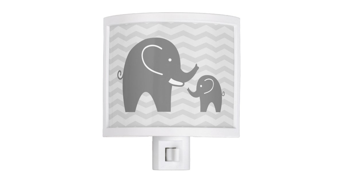 Cute Grey Elephants Night Light For Nursery Room Zazzle Cute Grey Elephants Night Light For Nursery Room Zazzle