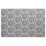 Cute Grey Elephants Pattern Fabric