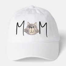 Cute Grey Pink Cat's Mother Mothers Day 