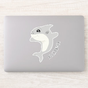 Cute Grey Shark Sticker
