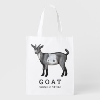 Cute Grey Spotted Goat Grocery Bag