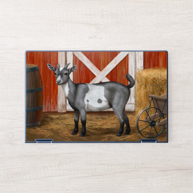 Cute Grey Spotted Goat HP Laptop Skin (Front)