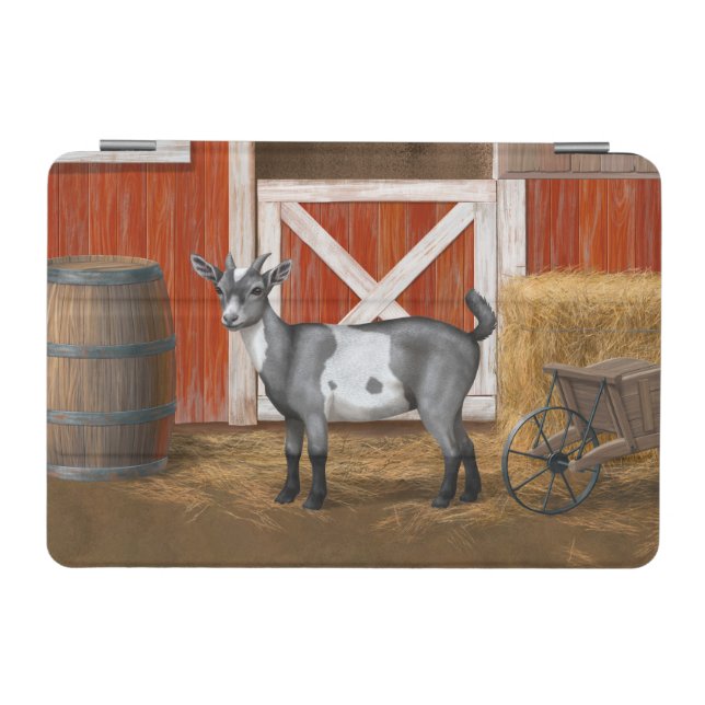 Cute Grey Spotted Goat iPad Mini Cover (Horizontal)