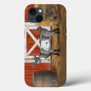Cute Grey Spotted Goat iPhone 13 Case