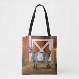 Cute Grey Spotted Goat Tote Bag