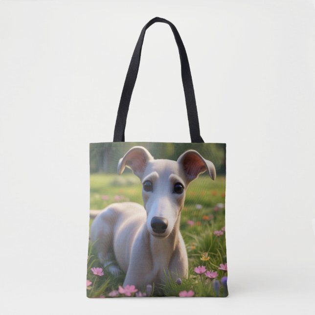 Cute Greyhound Dog Assortment Tote Bag (Front)