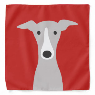 Cute Greyhound, Italian Greyhound or Whippet Dog Bandana