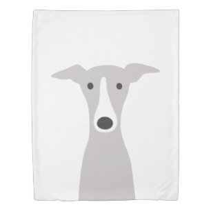 Cute Greyhound, Italian Greyhound or Whippet Dog Duvet Cover