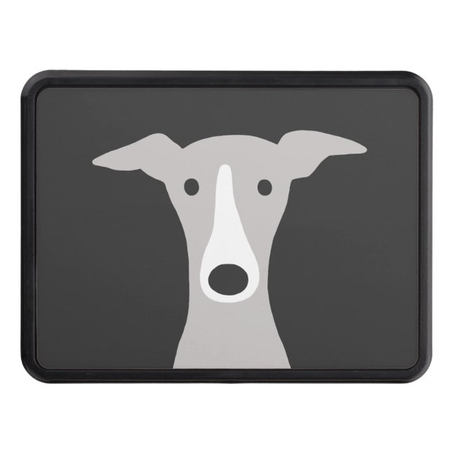 Cute Greyhound, Italian Greyhound or Whippet Dog Hitch Cover (Front)