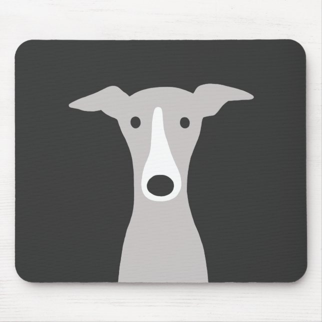 Cute Greyhound, Italian Greyhound or Whippet Dog Mouse Pad (Front)