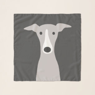 Cute Greyhound, Italian Greyhound or Whippet Dog Scarf
