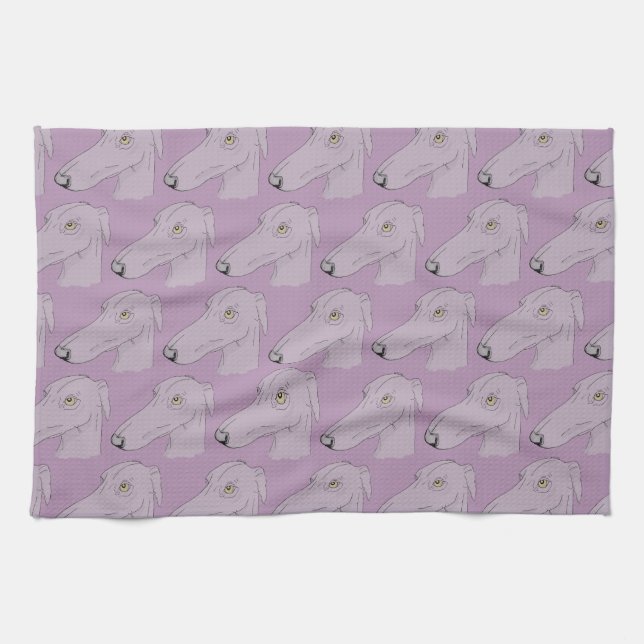 Cute greyhound pattern towel (Horizontal)