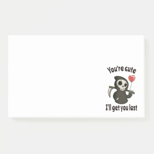 Cute Grim Reaper with romantic heart Post_it Notes